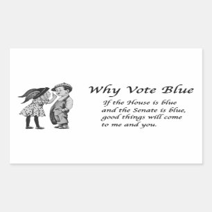 Waarom blauw stemmen in 2026 rechthoekige sticker