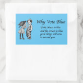 Waarom blauw stemmen in 2026 rechthoekige sticker (Tas)