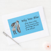 Waarom blauw stemmen in 2026 rechthoekige sticker (Envelop)
