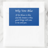 Waarom blauw stemmen in 2026 rechthoekige sticker (Tas)