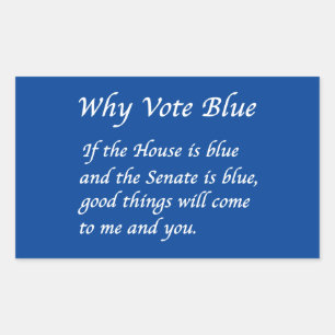 Waarom blauw stemmen in 2026 rechthoekige sticker