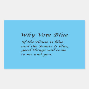 Waarom blauw stemmen in 2026 rechthoekige sticker