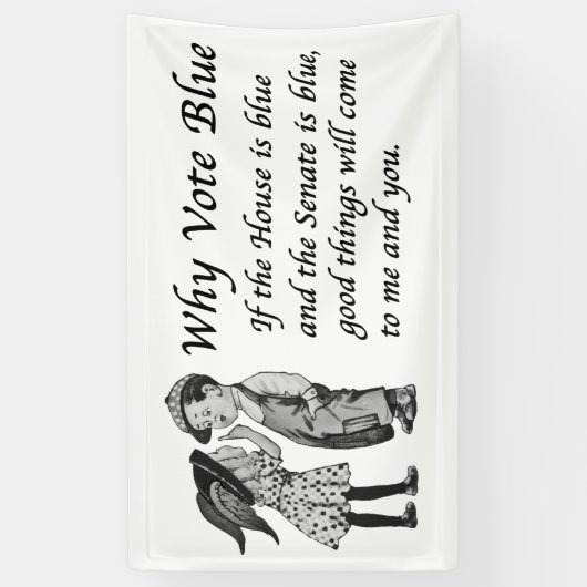 Waarom blauw stemmen in 2026 spandoek (Verticaal)