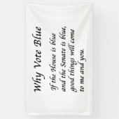 Waarom blauw stemmen in 2026 spandoek (Verticaal)