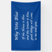 Waarom blauw stemmen in 2026 spandoek (Verticaal)