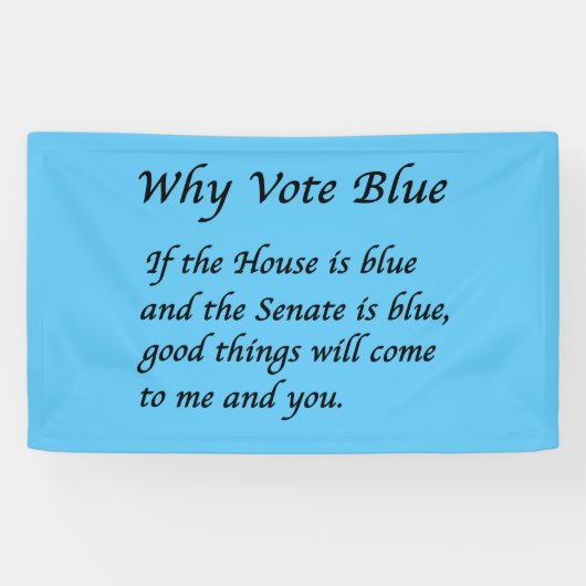 Waarom blauw stemmen in 2026 spandoek (Horizontaal)