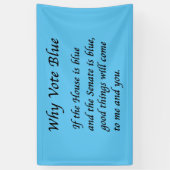 Waarom blauw stemmen in 2026 spandoek (Verticaal)