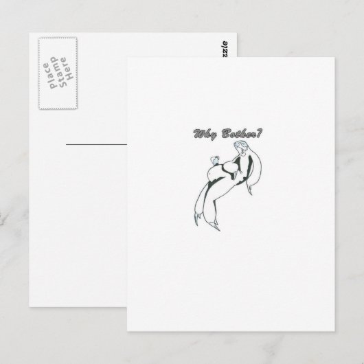 Waarom Bother? Sloth Merchandise Briefkaart (Voorkant / Achterkant)