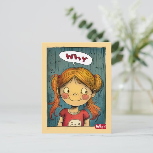 Waarom? Briefkaart (Staand voorkant)