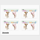 Waarom de een liefhebben, maar de ander eten - Hon Rechthoekige Sticker (Vel)