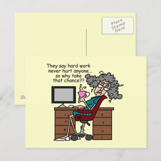 Waarom de Humor van het Harde Werk van de Kans Briefkaart (Voorkant / Achterkant)