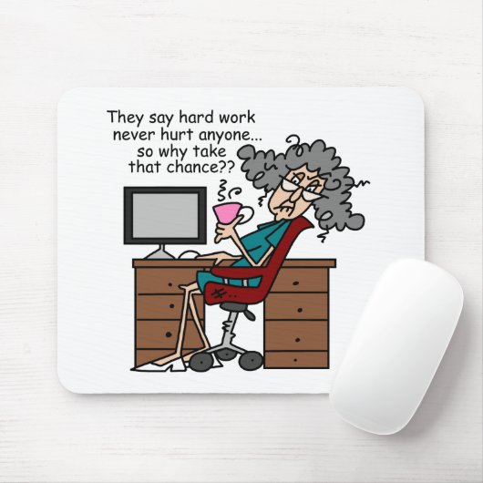 Waarom de Humor van het Harde Werk van de Kans Muismat (Met muis)