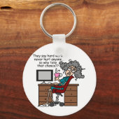 Waarom de Humor van het Werk van de Kans Hard Sleutelhanger (Voorkant)