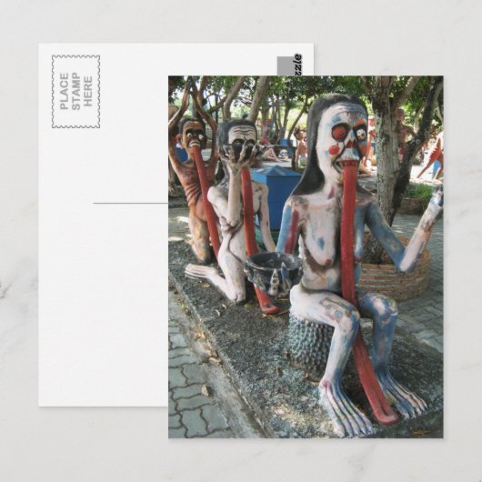 Waarom de lovende TONGUE? ... 3 Thai Ghouls Briefkaart (Voorkant / Achterkant)