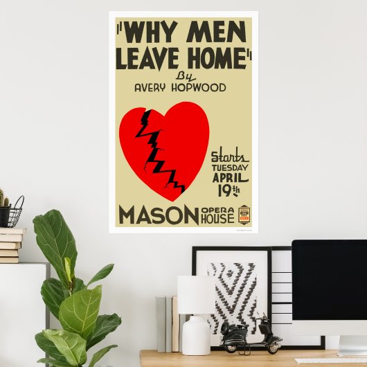 Waarom de Mannen Huis 1938 WPA verlaten Poster (Thuiskantoor)