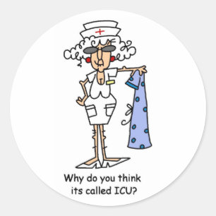 Waarom denk je dat het ICU heet? Ronde Sticker