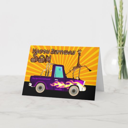 Waarom deze Giraffe als de Bliksem van het Vet is, Kaart (Voorkant)