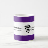 Waarom diergeneeskunde? 11 oz. Paarse gestripte Mo Koffiemok (Center)