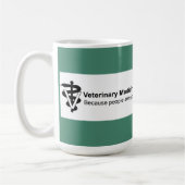 Waarom diergeneeskunde? 15 oz. Mok met groene stre (Links)