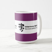 Waarom diergeneeskunde? Fuchsia Striped Mok (Voorkant rechts)