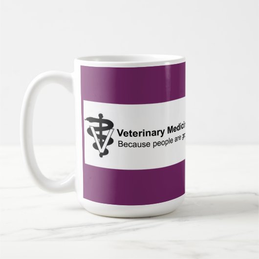 Waarom diergeneeskunde? Fuchsia Striped Mok (Links)