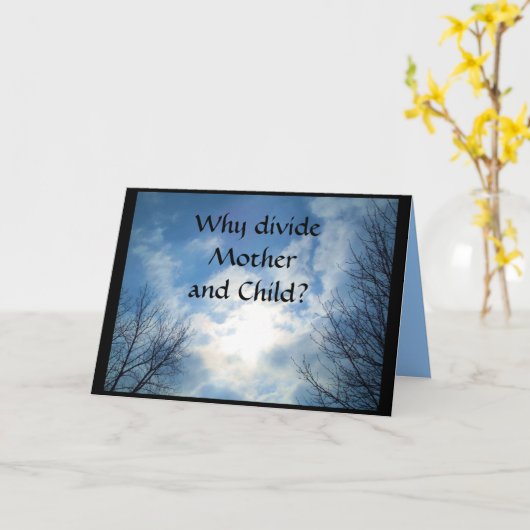 WAAROM DIVIDE MOEDER EN KIND? KAART (Gele Bloem)