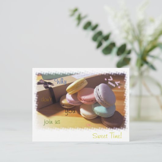 Waarom doe je niet mee aan...mooie tijd! briefkaart (Staand voorkant)