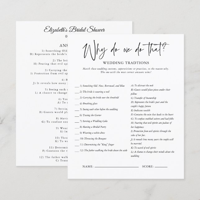 Waarom doen we dat? | VRIJGEZELLENFEEST (Voorkant / Achterkant)