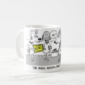 Waarom Dogs Chase Cars Koffiemok (Voorkant links)