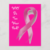 Waarom Draag u Roze? Ribbon Briefkaart (Voorkant)