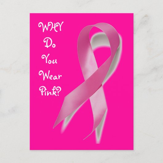 Waarom Draag u Roze? Ribbon Briefkaart (Voorkant)