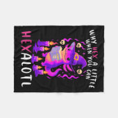 Waarom een beetje hex als ik hexalotl kan heksen m fleece deken (Voorkant (Horizontaal))