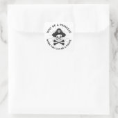 Waarom een prinses zijn als je een piraat kunt zij vierkante sticker (Tas)