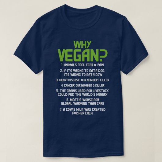 Waarom een vegetariër Veganism PlantBased Diet T-shirt (Design voorkant)