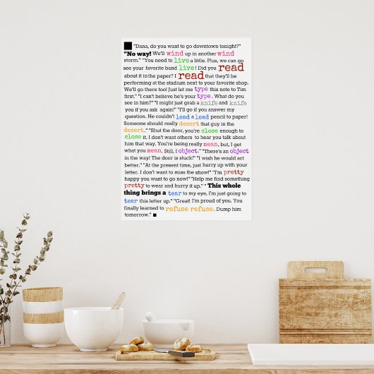 Waarom Engels zo moeilijk te leren is Poster (Keuken)