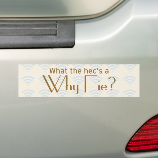Waarom Fie? Bumpersticker (Op auto)