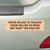 Waarom ga je niet door? bumpersticker (Op auto)