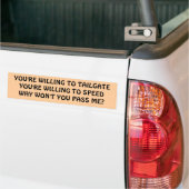 Waarom ga je niet door? bumpersticker (Op Truck)