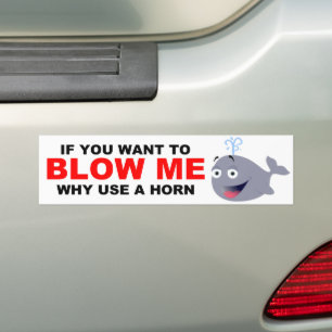 WAAROM GEBRUIK JE EEN HORN OM ME TE BLOKKEN? BUMPERSTICKER