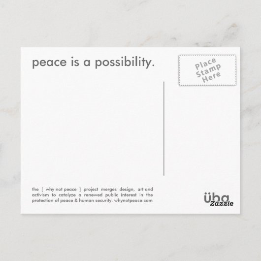 waarom geen vrede - frans briefkaart (Achterkant)