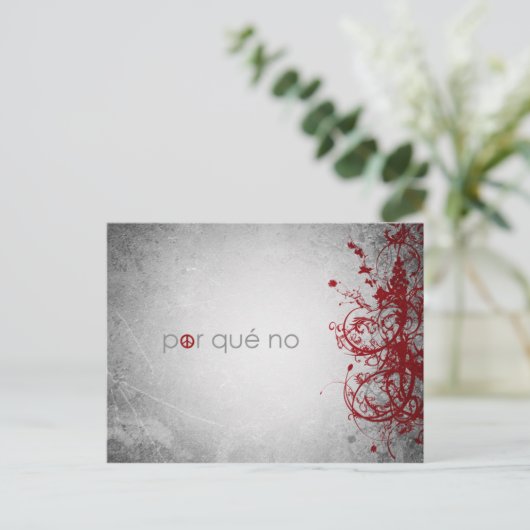 waarom geen vrede - spaans briefkaart (Staand voorkant)