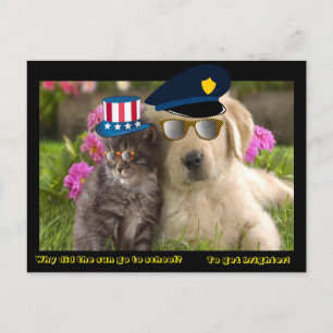 Waarom ging de zon naar school briefkaart