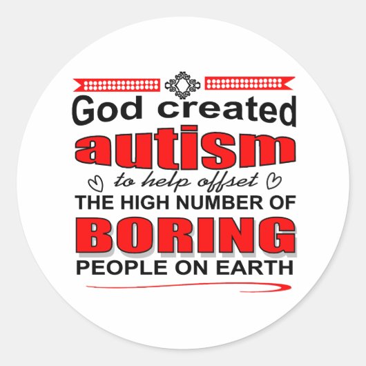 Waarom God autisme creëerde Ronde Sticker (Voorkant)