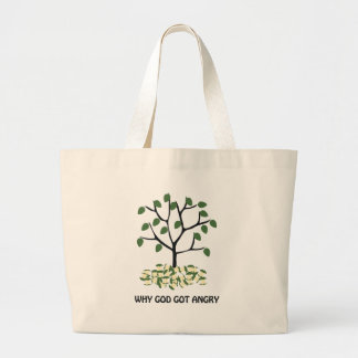 Waarom God kwaad werd Grote Tote Bag