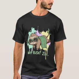 Waarom Haasten? Zzz... Luie Zonnebril Luiaard T-shirt