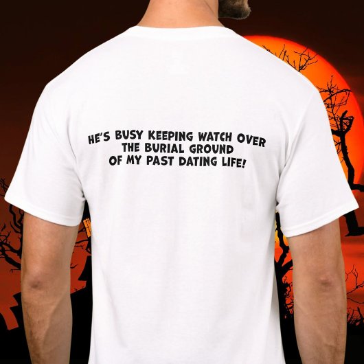 Waarom hangt de grimmige maaier om me heen? t-shirt