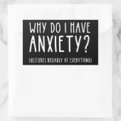 Waarom heb ik angst? Gestures bij alles Rechthoekige Sticker (Tas)