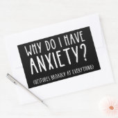 Waarom heb ik angst? Gestures bij alles Rechthoekige Sticker (Envelop)