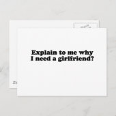 WAAROM HEB IK EEN VRIENDIN NODIG? BRIEFKAART (Voorkant / Achterkant)