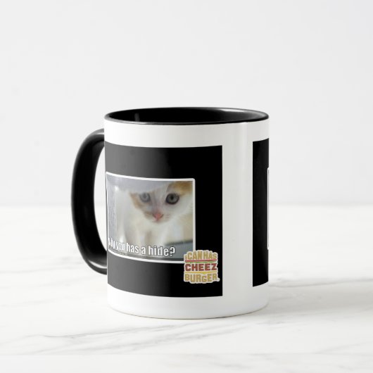 Waarom heb je een huid? mok (Voorkant links)